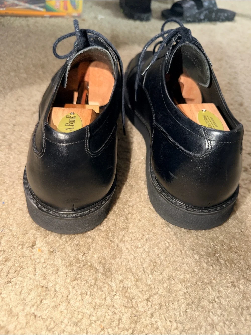 Studio Belvedere Dayton Black Leather Cap Toe Oxford Dress Shoes Men’s 11.5 D